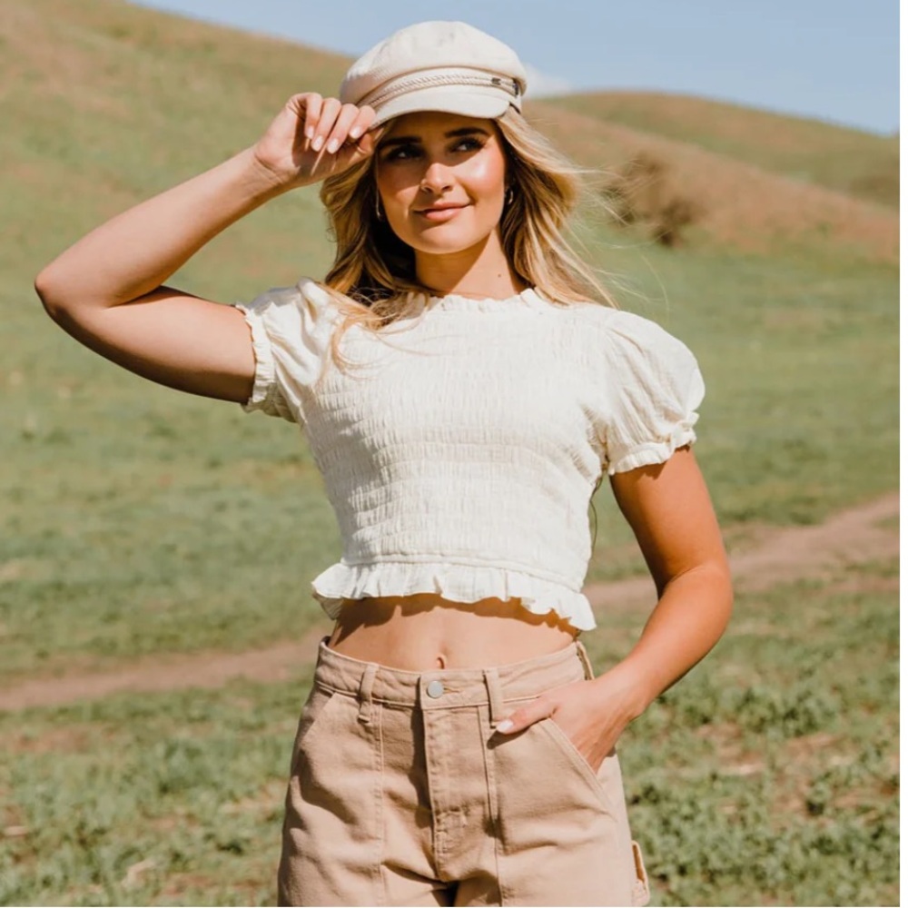 Listicle Quinnell Angelica Top-Cream / Ivory Size S